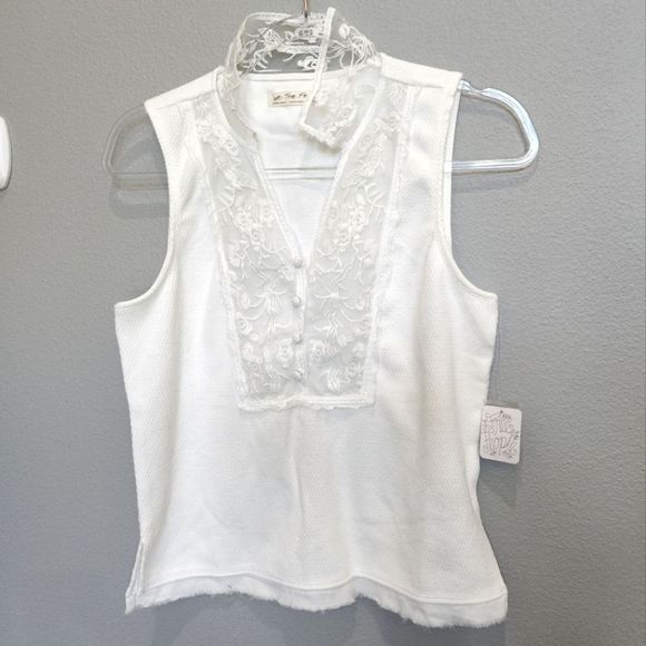 NWT Free People lace white top - Picture 1 of 5